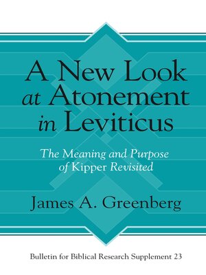 cover image of A New Look at Atonement in Leviticus